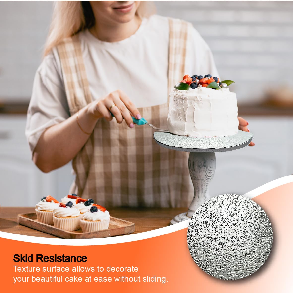 12 Packs Thick Cake Drums, Greaseproof 10 inch Assorted Round Cake Drum in Gold Black Sliver White Cake Base, Cardboard Cake Boards for Presenting Heavy/Tall Tiered Cakes, Base para Pastel