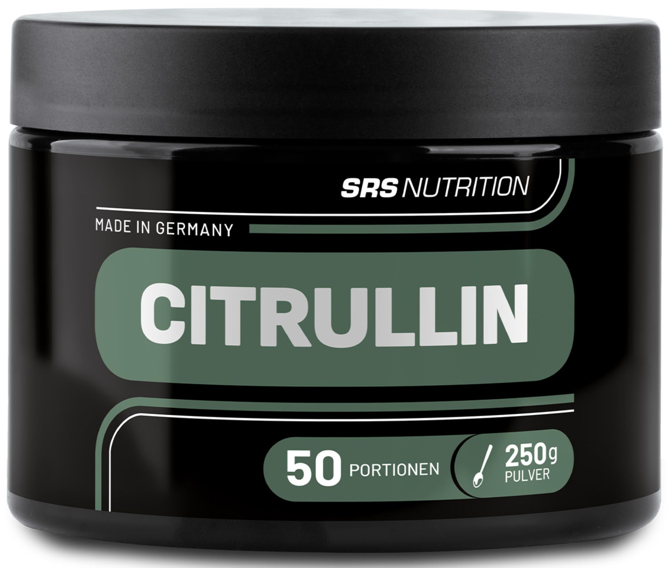SRS Muscle - Citrullin, 250 g, Neutral | 100% pur ohne Malat | ultrakristallin | aus Mais gewonnen | speziell pH-neutral | 100% vegan | deutsche Premiumqualität