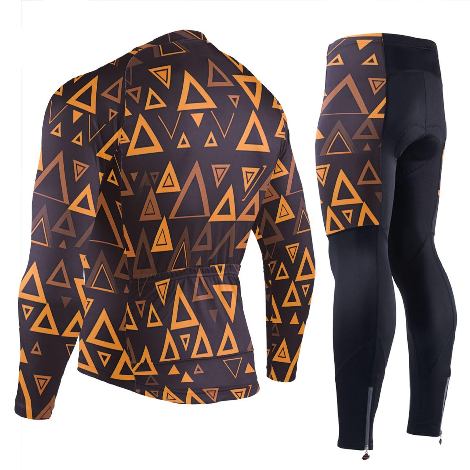 Radtrikot für kaltes Wetter, mit Taschen, atmungsaktiv, gepolstert, 3D-gepolstert