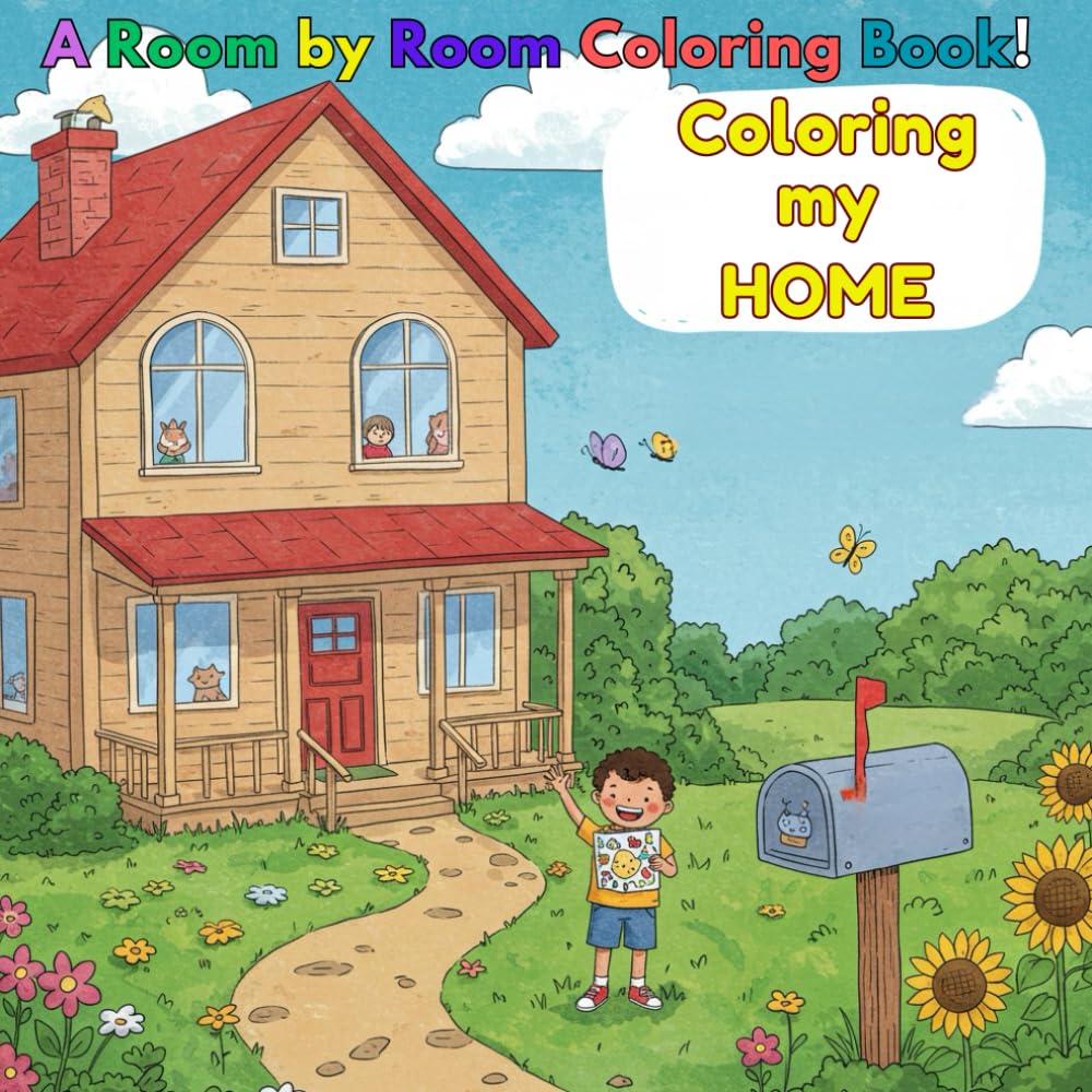 Coloring My Home: A room by room coloring book