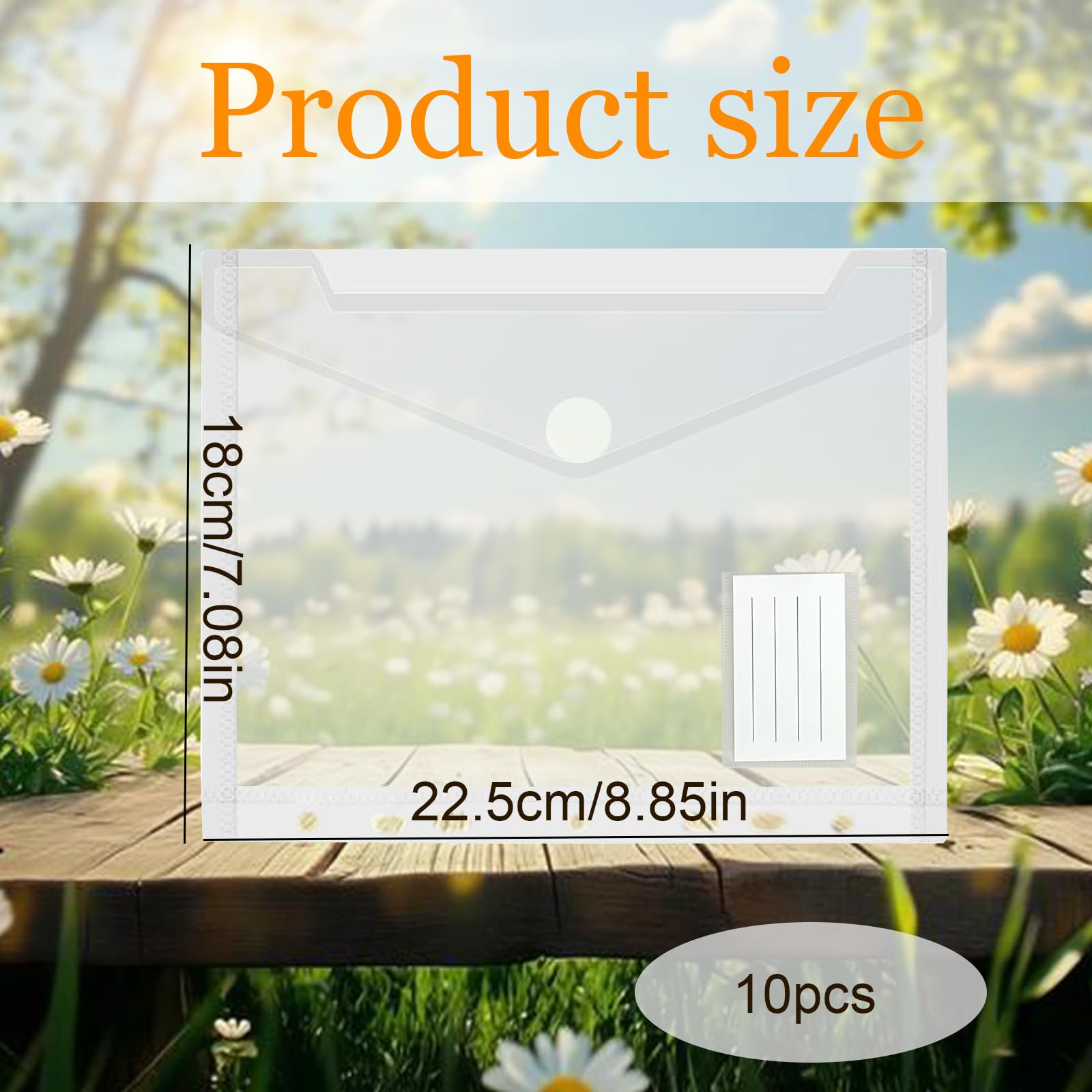 10 Piezas Sobres Plastico Carpeta A5 Carpetas de Plástico | A5 Portafolios Impermeable Sobres Transparentes 7 Agujeros Reservados Organizador Documentos para Organizar Documentos Tareas