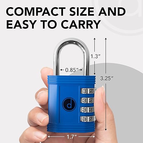 Miniatura 9 de Candado cerradura de 4dígitos de combinación para lockers de gimnasios, deportes, escuelas & empleados, aire libre, vallas y almacenamientos. Todo