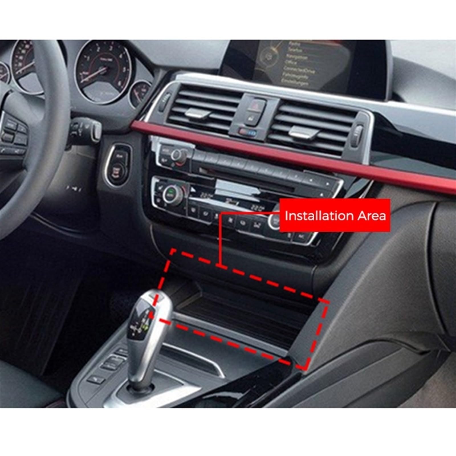 Ładowarka samochodowa Qi Standardowa bezprzewodowa ładowarka 10 W Android 7,5 W IOS Szybkie ładowanie, do, Seria 3/4 2016 2017 2018 2019 Auto Lewa jazda Samochodowa płyta ładująca