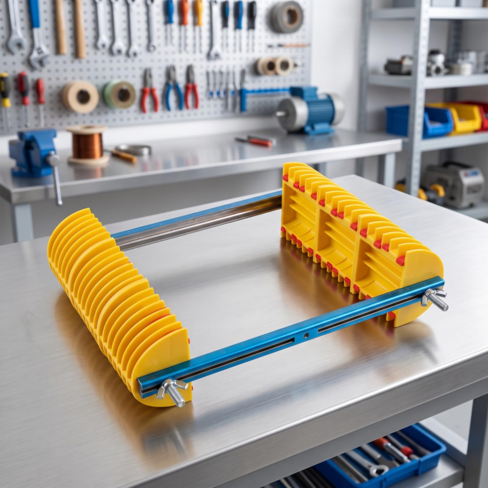 MERIGLARE Spulenwickelkopf mit 18 Schlitzen Motorspulenwickelform stabil Spulenwickelform für Elektromotorenbauer, Handwerker, Spulenwicklung, C