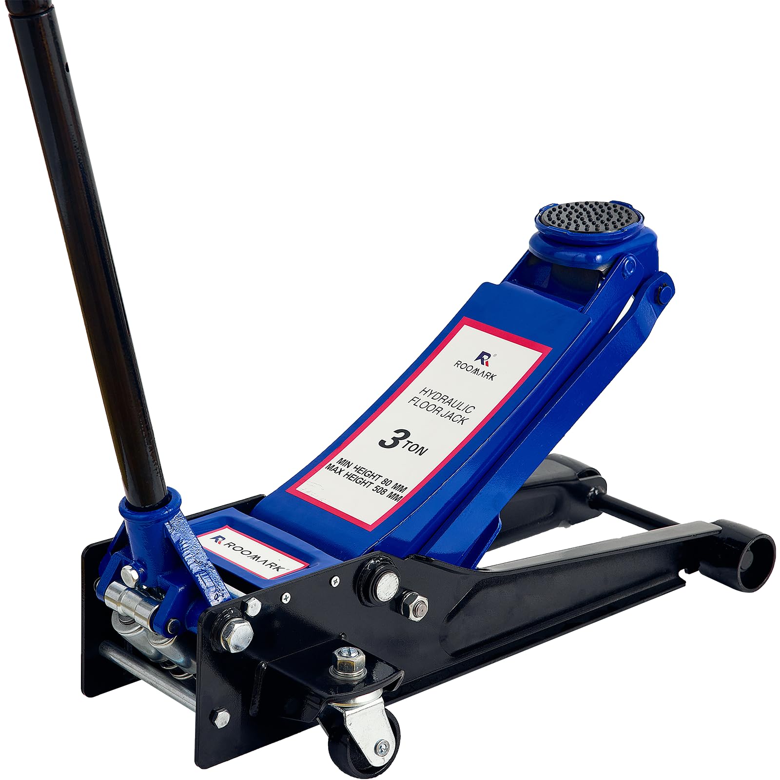 3 toneladas de Doble Bomba de Jack de Aterrizaje hidráulico para elevación rápida de automóviles, Jack de Servicio de Perfil bajo, Rango de elevación de 8-51cm de Capacidad de 3 toneladas