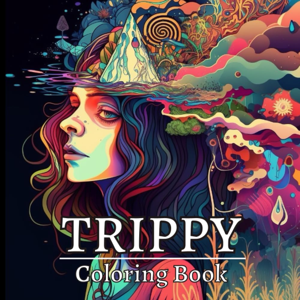 Amazon.com: Midnight Trippy Coloring Book For Women: 40 trippy coloring ...