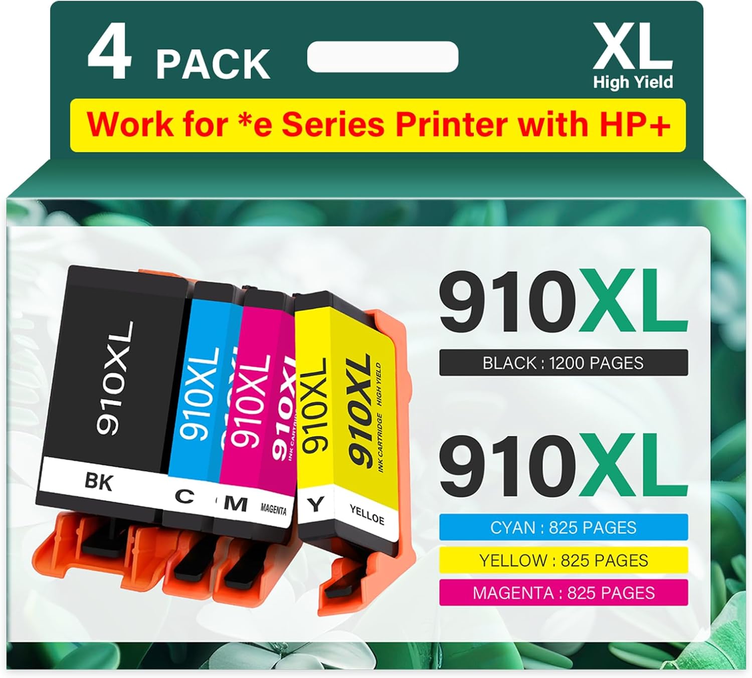 910XL 910 8015e Ink Cartridges Combo Pack: Replacement for HP 8025e 910 XL 910XL Black and Color 910XL/910 Multipack for OfficeJet Pro 8015e 8025e 8028e 8020 8035e 8034e 8020e 8025 8010 8028 Printer 910XL 910 8015e Ink Cartridges Combo Pack: Replacement for HP 8025e 910 XL 910XL Black and Color 910XL/910 Multipack for OfficeJet Pro 8015e 8025e 8028e 8020 8035e 8034e 8020e 8025 8010 8028 Printer