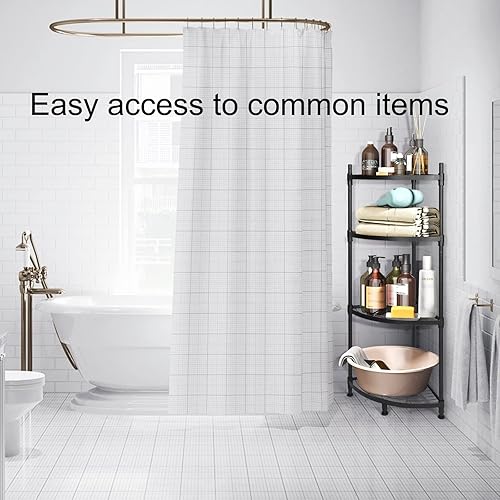 Miniatura 4 de YSSOA Estante de 2 niveles, rústico industrial, estante de almacenamiento vintage, 23.6 x 12.6 x 21.6 pulgadas, acogedor estante de madera de doble