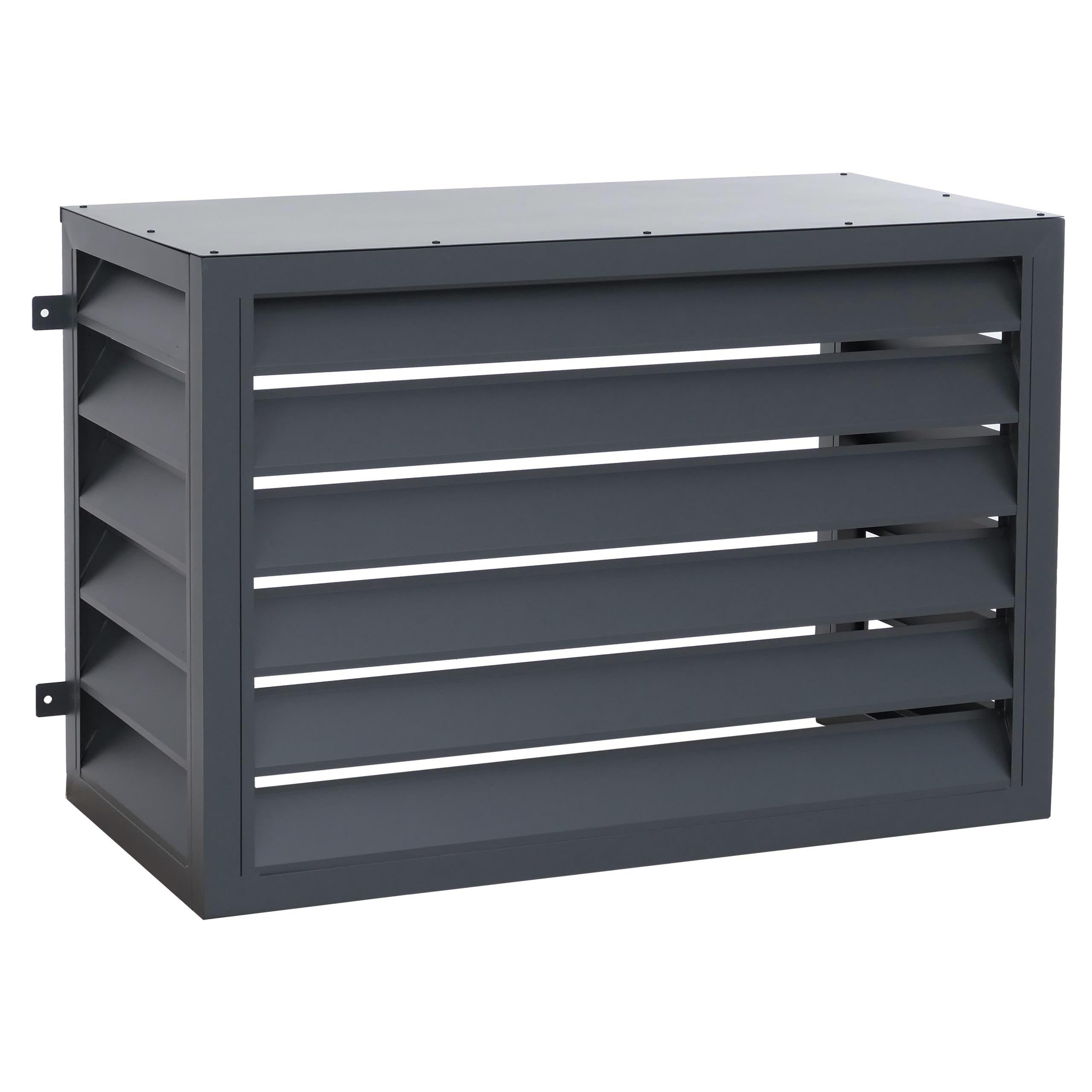 Mendler Verkleidung für Klimaanlage/Wärmetauscher HWC-O43, Abdeckung Schutzgitter, Metall 70x104x50cm - anthrazit