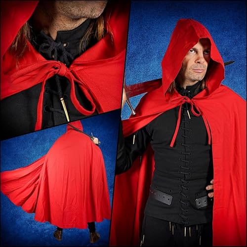 Miniatura 4 de Mythrojan Capa de lona "Adventurer" 100% algodón, cabo medieval Viking Knight SCA LARP