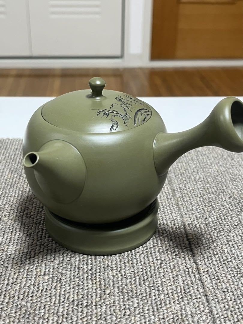 Amazon | 常滑焼 吉川 秀樹（雪堂） 壷堂刻 緑泥 横手急須/煎茶