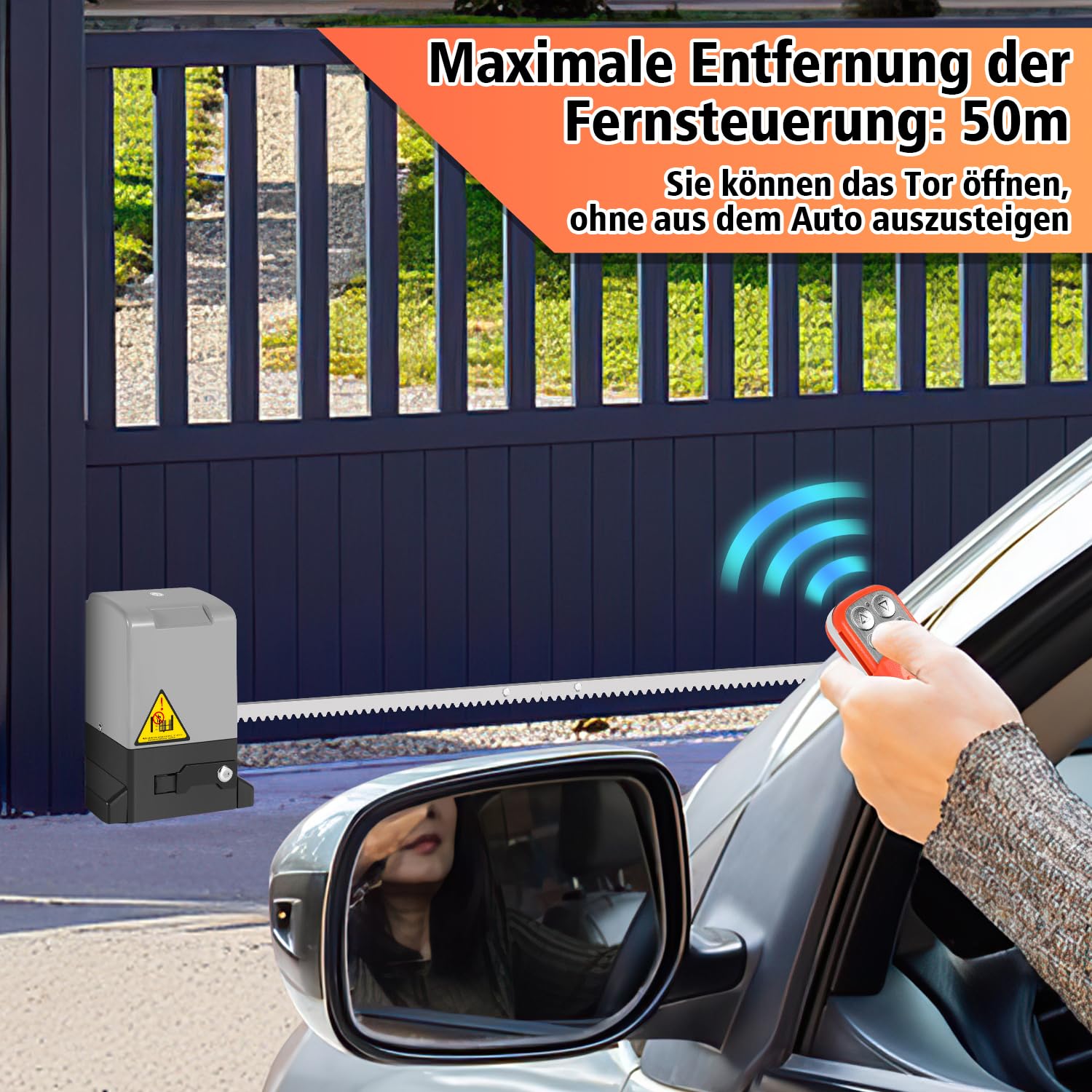 2 Mando Garaje Universal 433.92Mhz, Mando a Distancia Puerta Garaje Clonador de 4 Botones Alcance de 50 Metros, mando a distancia universal para coches, puertas de garaje y portones
