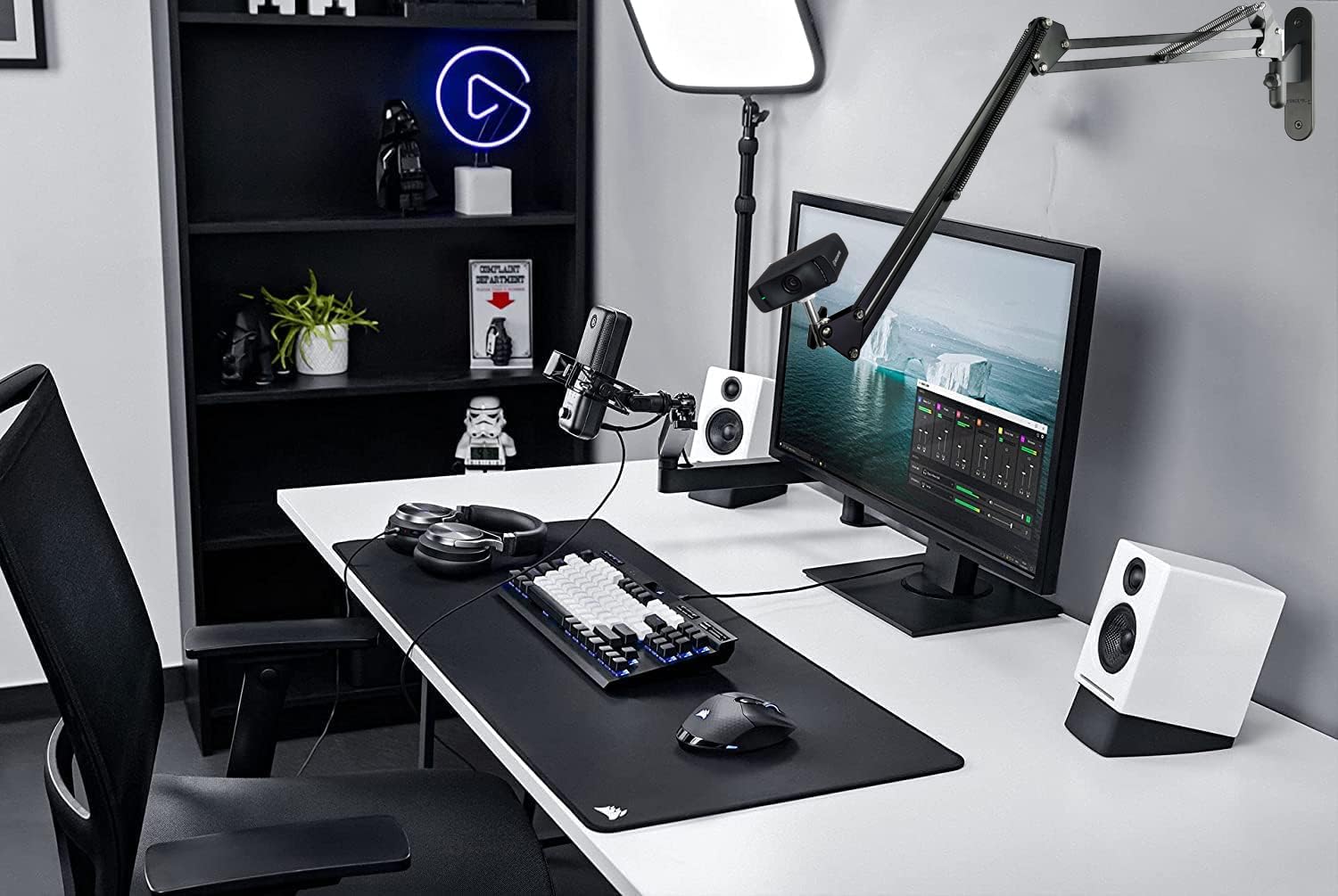 Facecam Support mural pour webcam compatible avec Elgato Facecam MK.2, Facecam Pro, Facecam Webcams