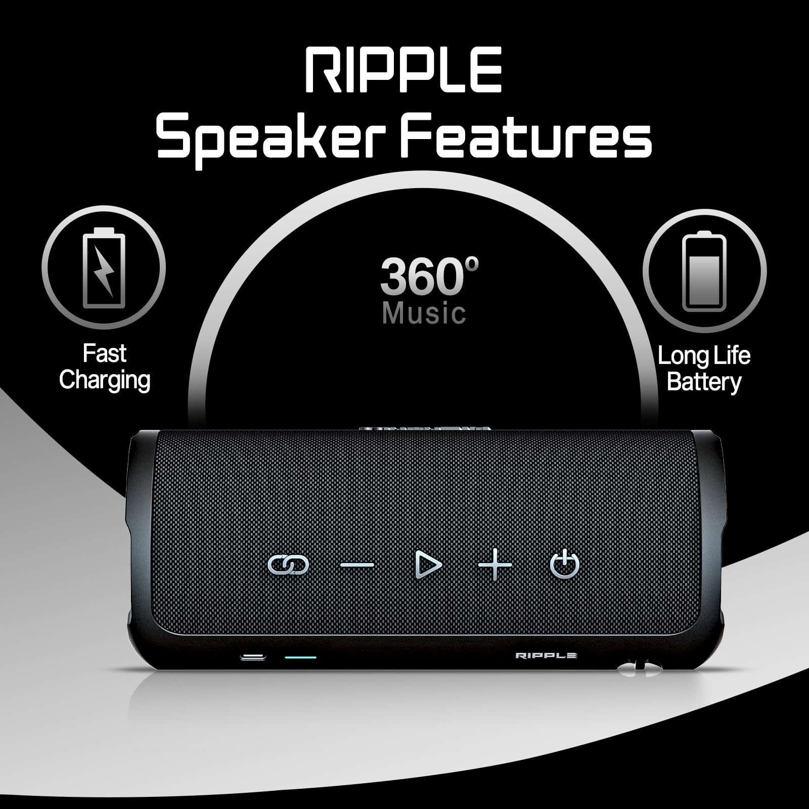 Głośnik Hifuture Ripple Bluetooth (czarny)