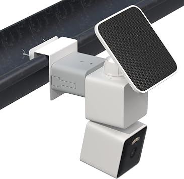 Gutter Mount Bracket Compatible with WYZE Solar Cam Pan Flagship Model, Aluminum Alloy Gutter Mount,No-Drill Mounting Bracket with Ideal Viewing Angle,Easy to Install