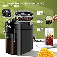 Vista 4 de Wancle Electric Burr Coffee Grinder - Adjustable with 28 Precise Grind Settings for 12 Cups - Professional Coffee Bean Grinder (Plastic, Black)