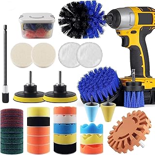 37 Pcs Polishing Pads Kit, Drill 3 Inch Buffing Pad,Car Buffer Polisher Kit Drill Buffing Kit for Car Polishing,Waxing,Sealing Glaze car Detailing Kit for All Surfaces