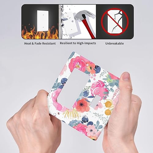 Vista 630 de Cubiertas decorativas de salida de estrella de mar playera, tablero de madera azul de concha de mar de 1 banda, decoración individual GFCI, placa