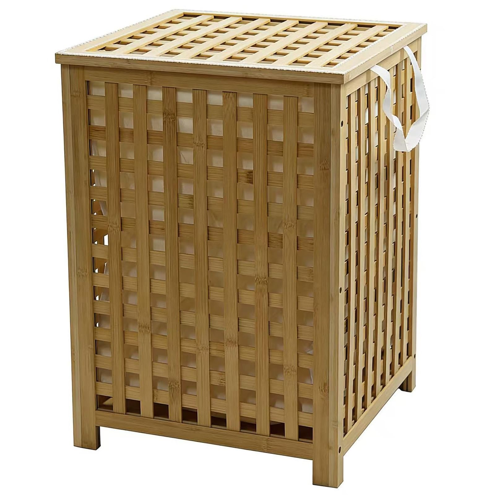 Bamboo Laundry Basket with Lid