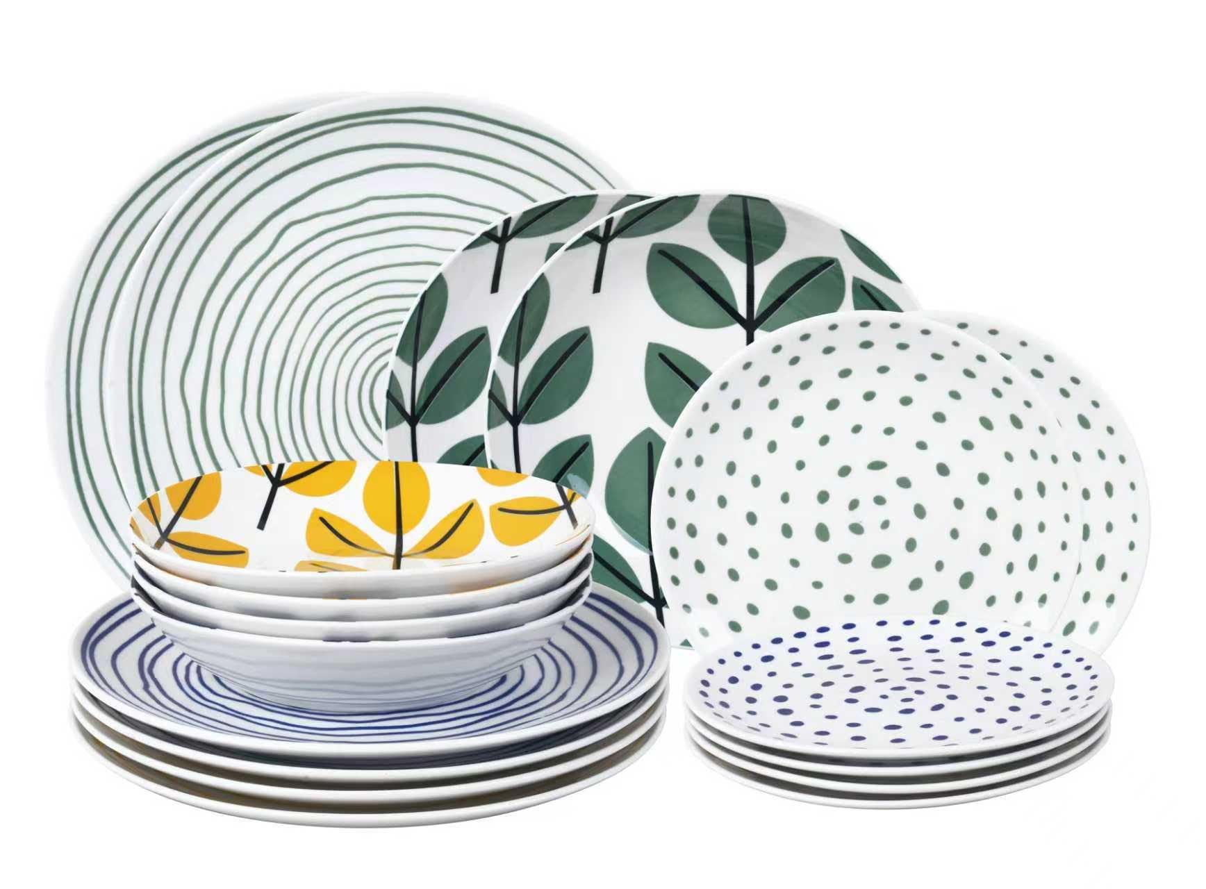 casa collection Set de 18 piezas Gioia de porcelana