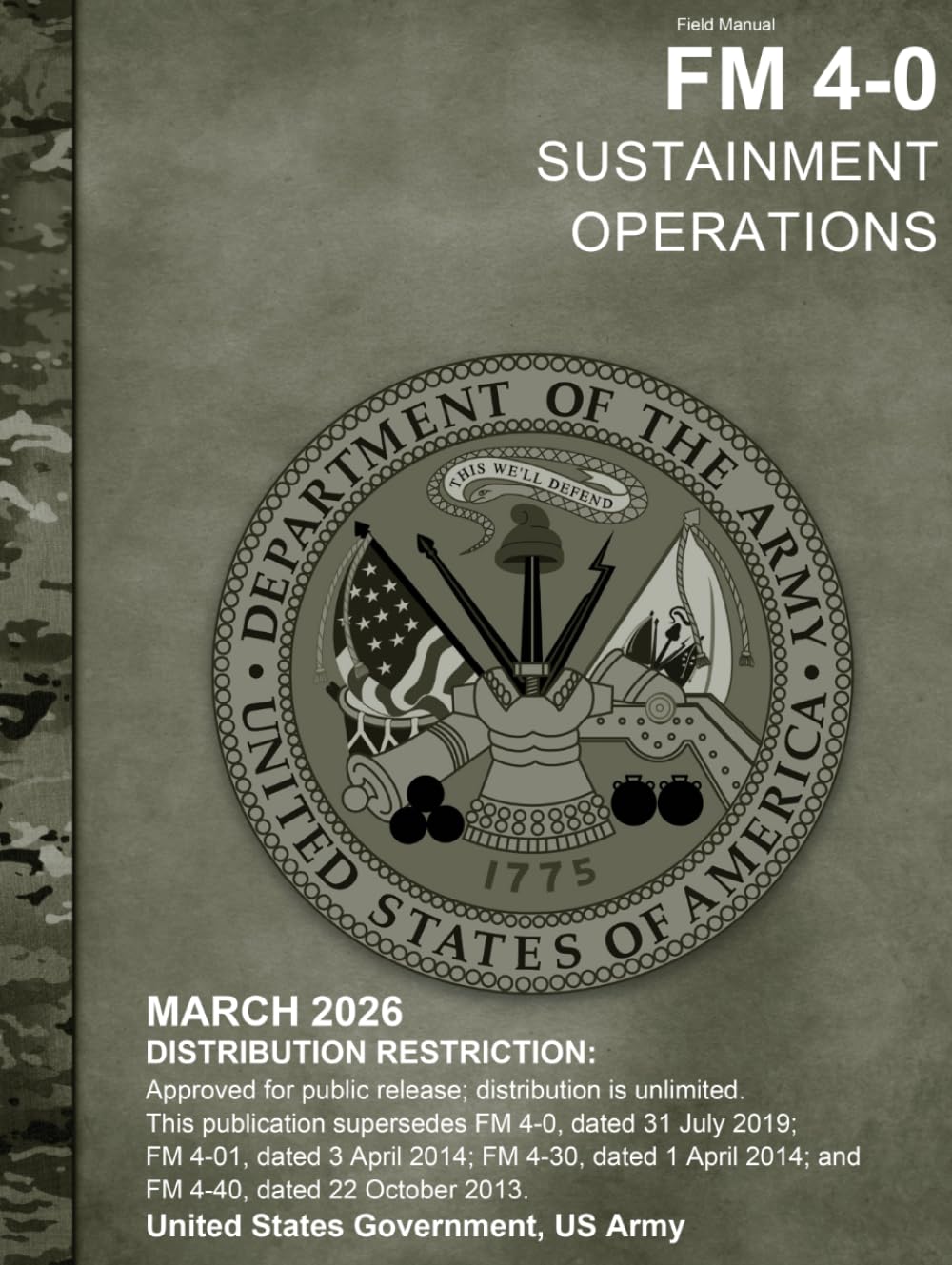 Field Manual FM 4-0 Sustainment Operations March 2026