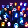 5mm LED Wide Angle Cool White Prelamped Light Set, Green Wire - 50 LED Cool White Wide Angle, Flicker Free Style Light Set, Green Wire, 4 Spacing