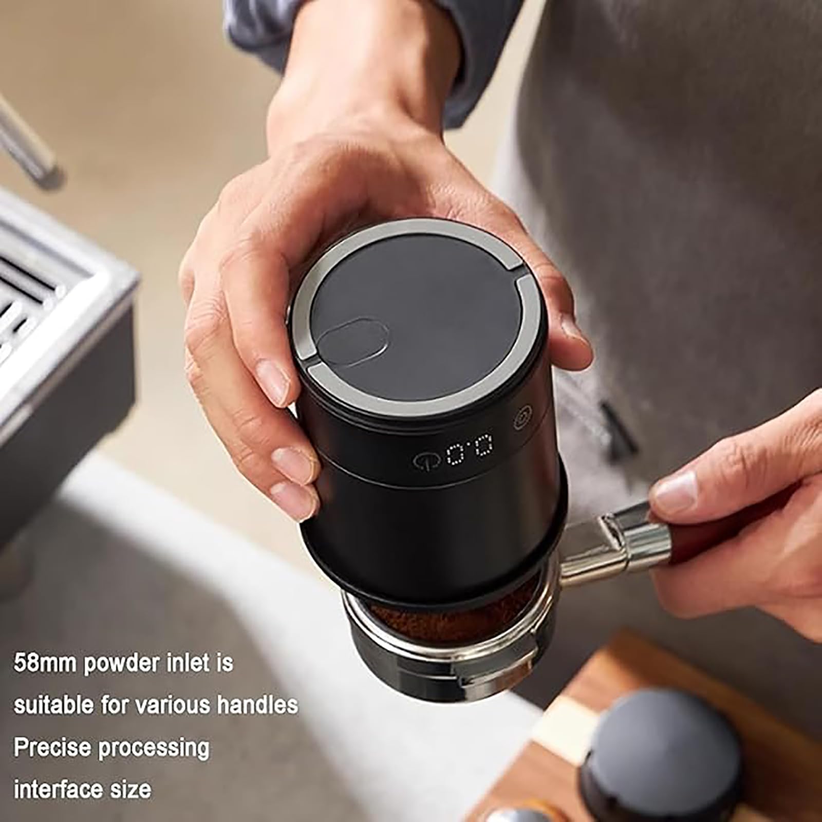 Cyfrowa waga do espresso do precyzyjnego ważenia, kubek dozujący z dokładnością 0,1 g z otworem 58 mm – idealne narzędzie kuchenne do espresso i kawy