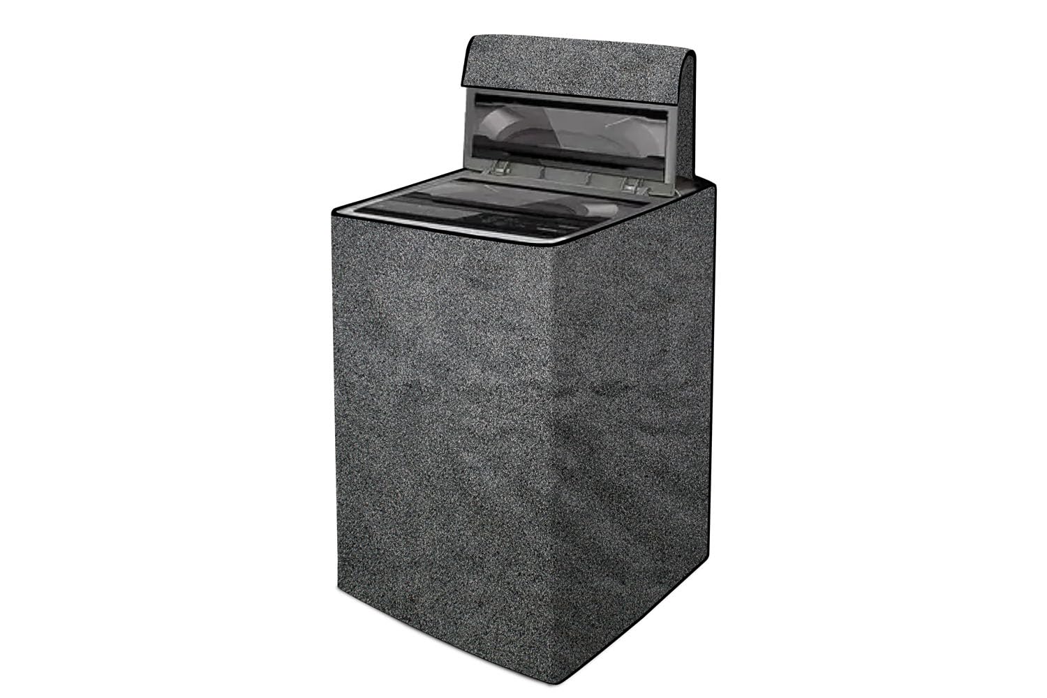 The Furnishing Tree Waterproof PVC Washing Machine Cover Top Loading Compatible for IFB, 8 Kg, 8.5 Kg, 9 Kg 9.5 Kg, 10 Kg, 10.5 Kg, 11 Kg, 11.5 Kg, 12 Kg, CM-(63x66x99), Sand Pattern Grey