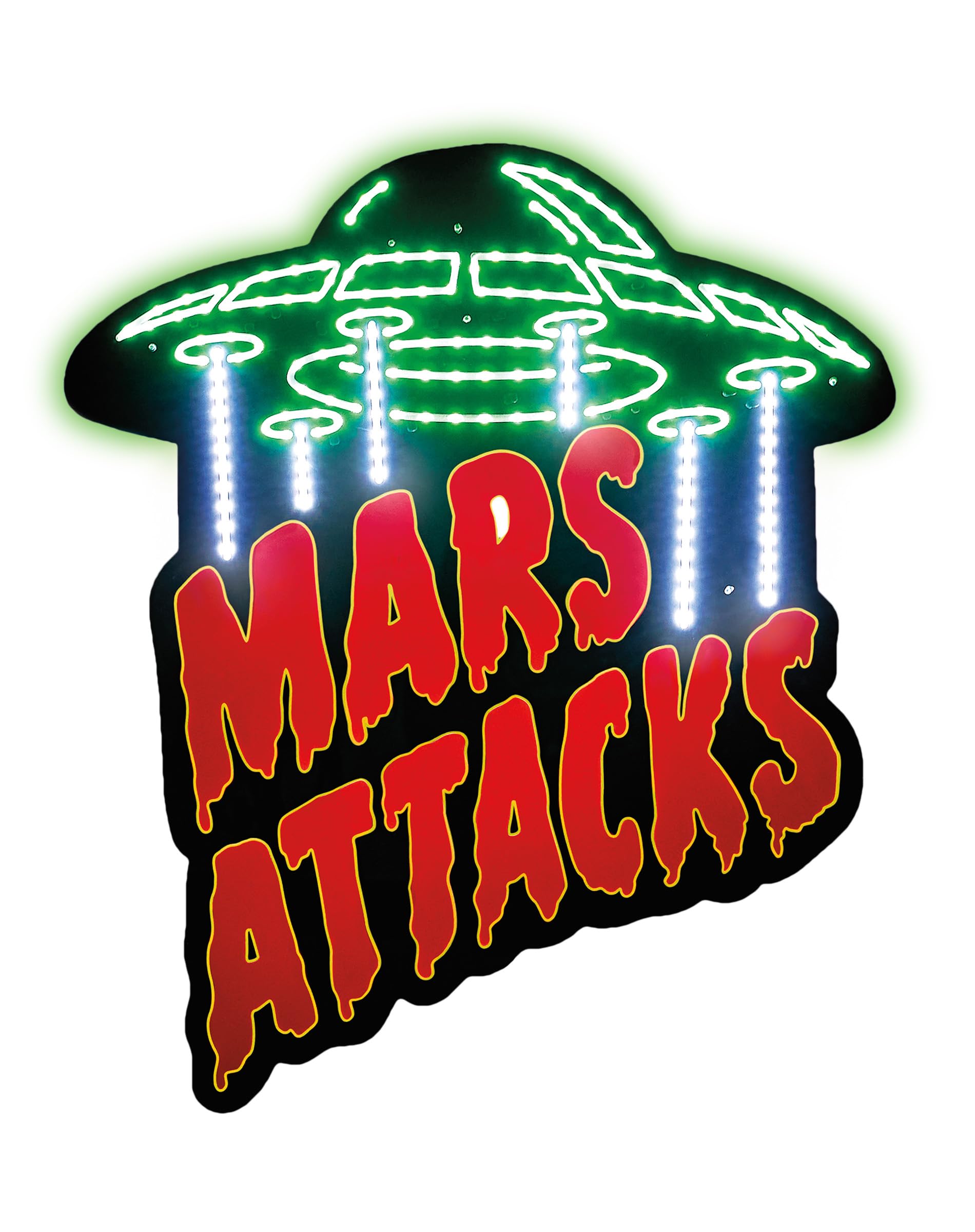 Spirit Halloween Mars Attacks Neon LED Light-Up Sign, Multicolor