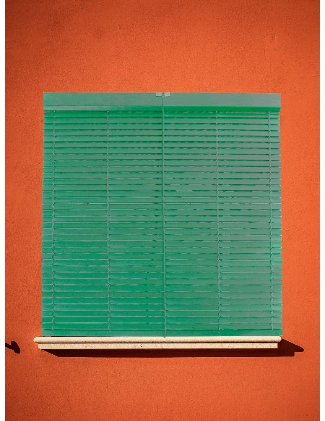 JARDIN202 - Persiana de Madera Alicantina con Polea Metálica - Estor Enrollable para Ventanas, Puertas, Salón | 125 x 240 cm (Nogal (Barnizada))