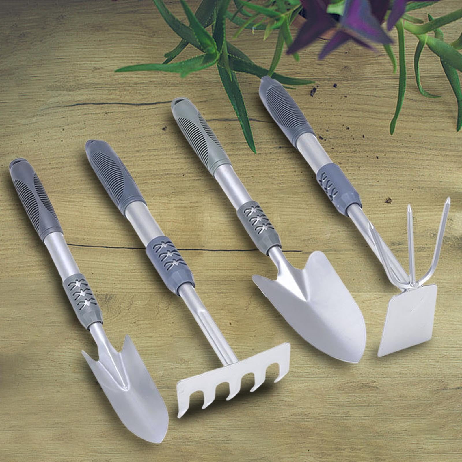 Attrezzi da giardinaggio Attrezzi da giardino Manico ergonomico Cazzuola da giardinaggio leggera Attrezzi manuali for piantare diserbo Scavare prato, 3 pezzi/784/1033 (Color : 4pcs)