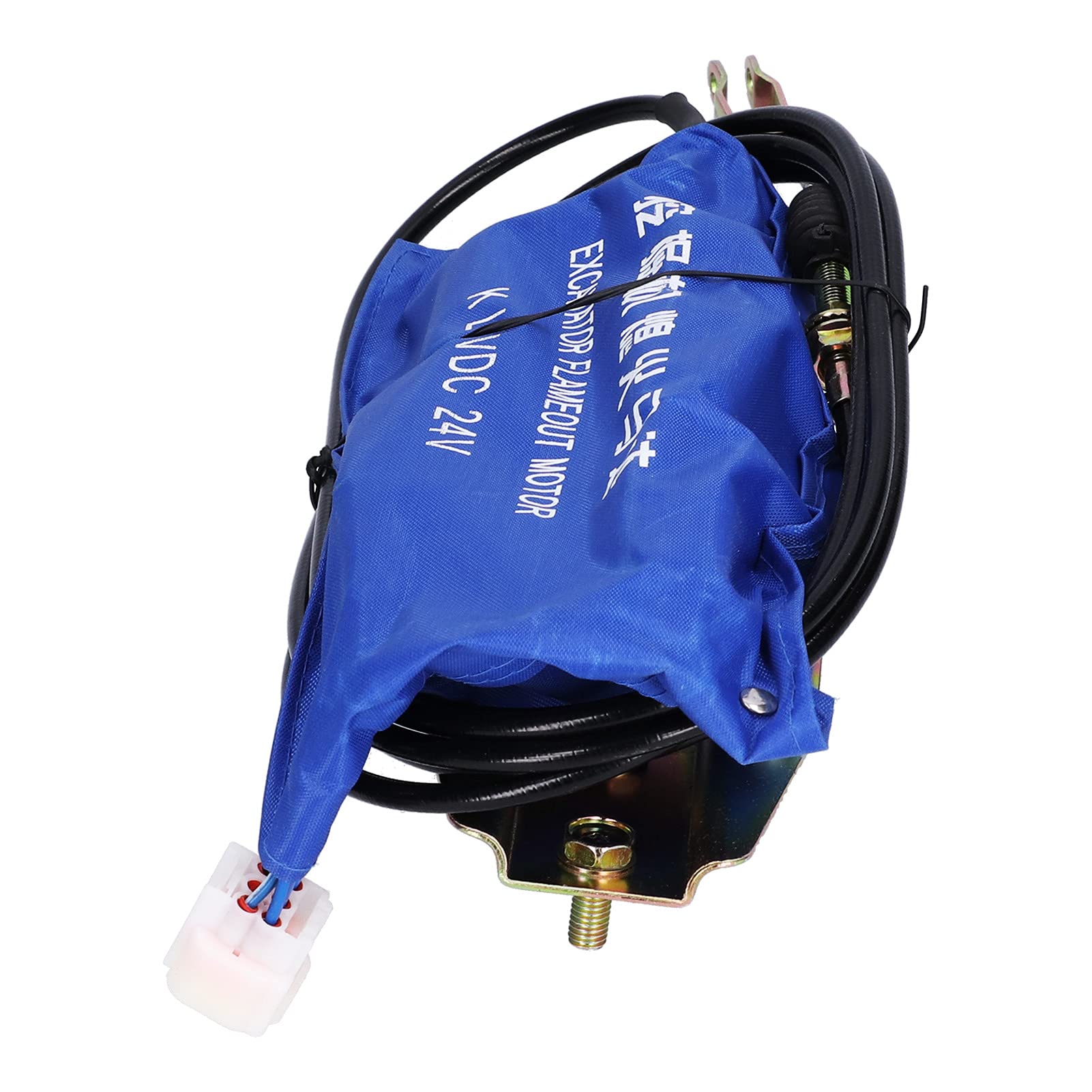 Motor Stop Solenoid, Solenoide Spegnimento Elettrico per Motore Escavatore SY, Ricambio Motore, 24V, Lunghezza Cavo 3.2 metri, per Escavatore SY 235, Controllo Industriale