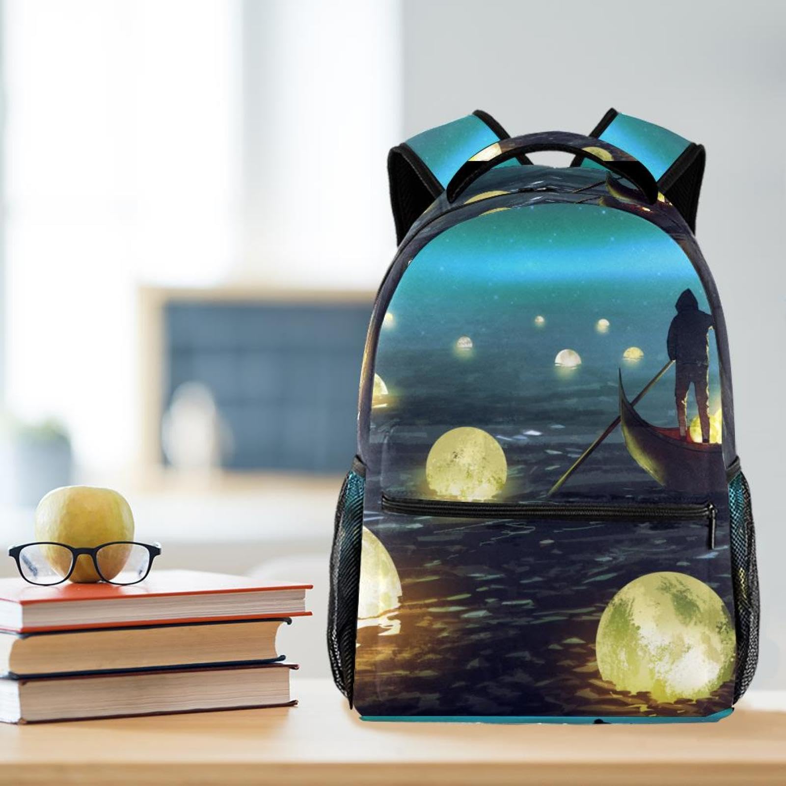 Zaino scolastico per uomini e donne, borsa da viaggio per laptop Starlight, zaino leggero per università, zaino casual per libri