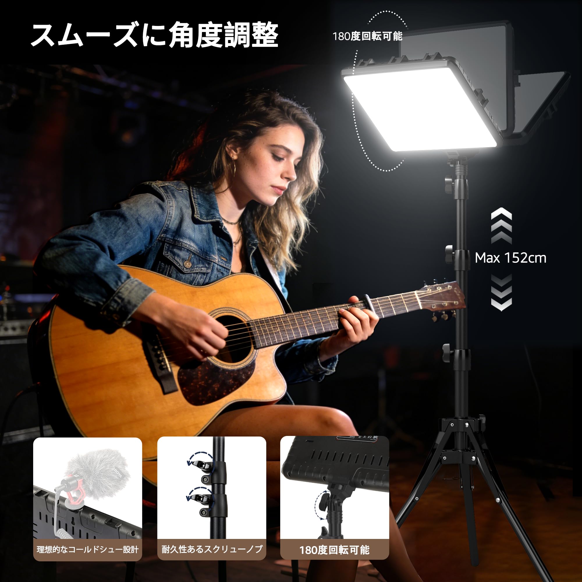 Amazon | NiceVeedi 2パック 25W 撮影用ライト ACアダプター付き LED