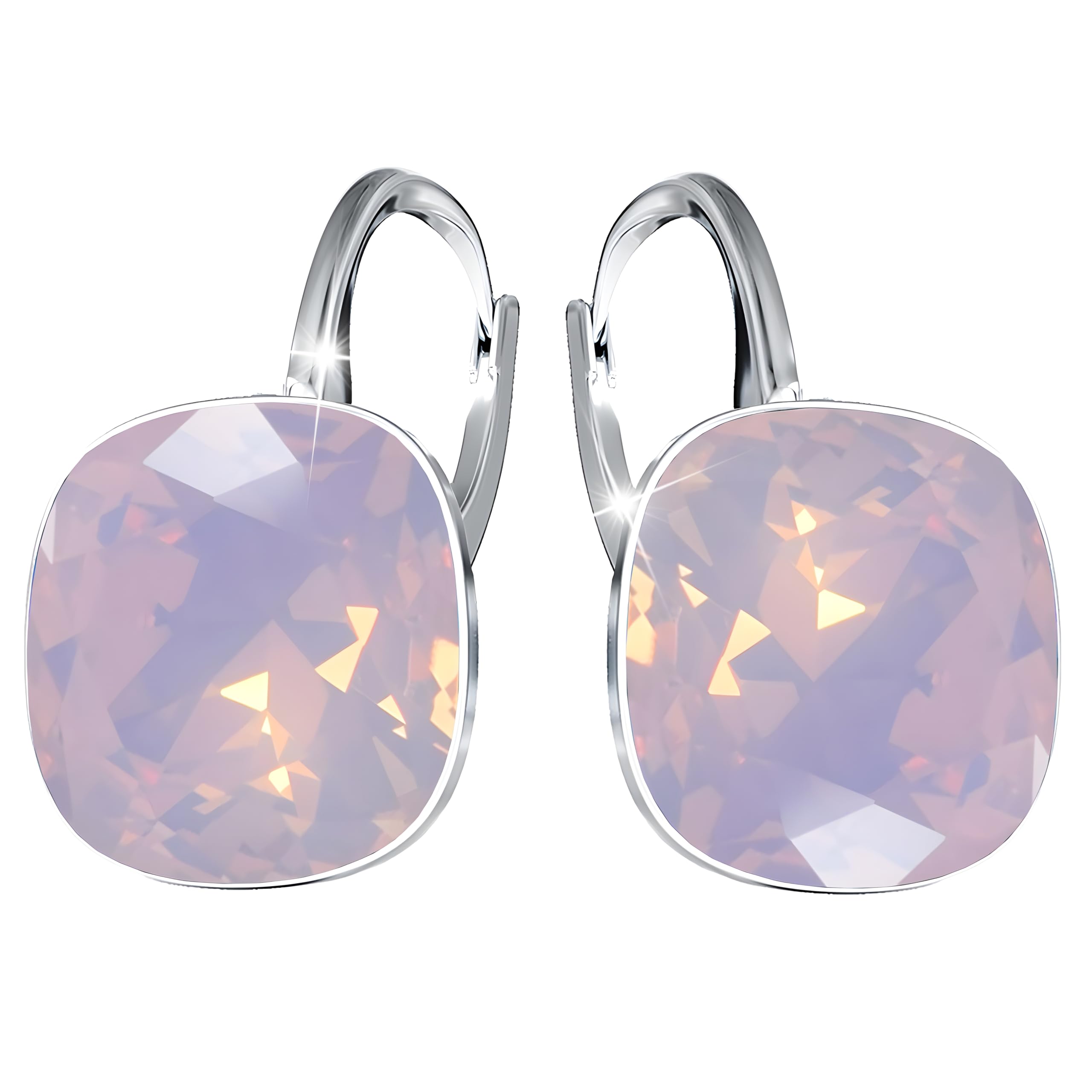 Eleganti orecchini in argento 925, con cristalli di marca, idea regalo ipoallergenica, gioielli di alta qualità per donne, Argento sterling, Zirconia cubica