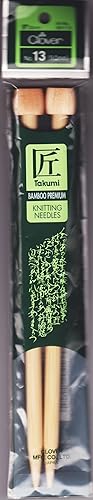 Takumi - Agujas de tejer de punto único de bambú de 9 pulgadas, tamaño 139 mm2