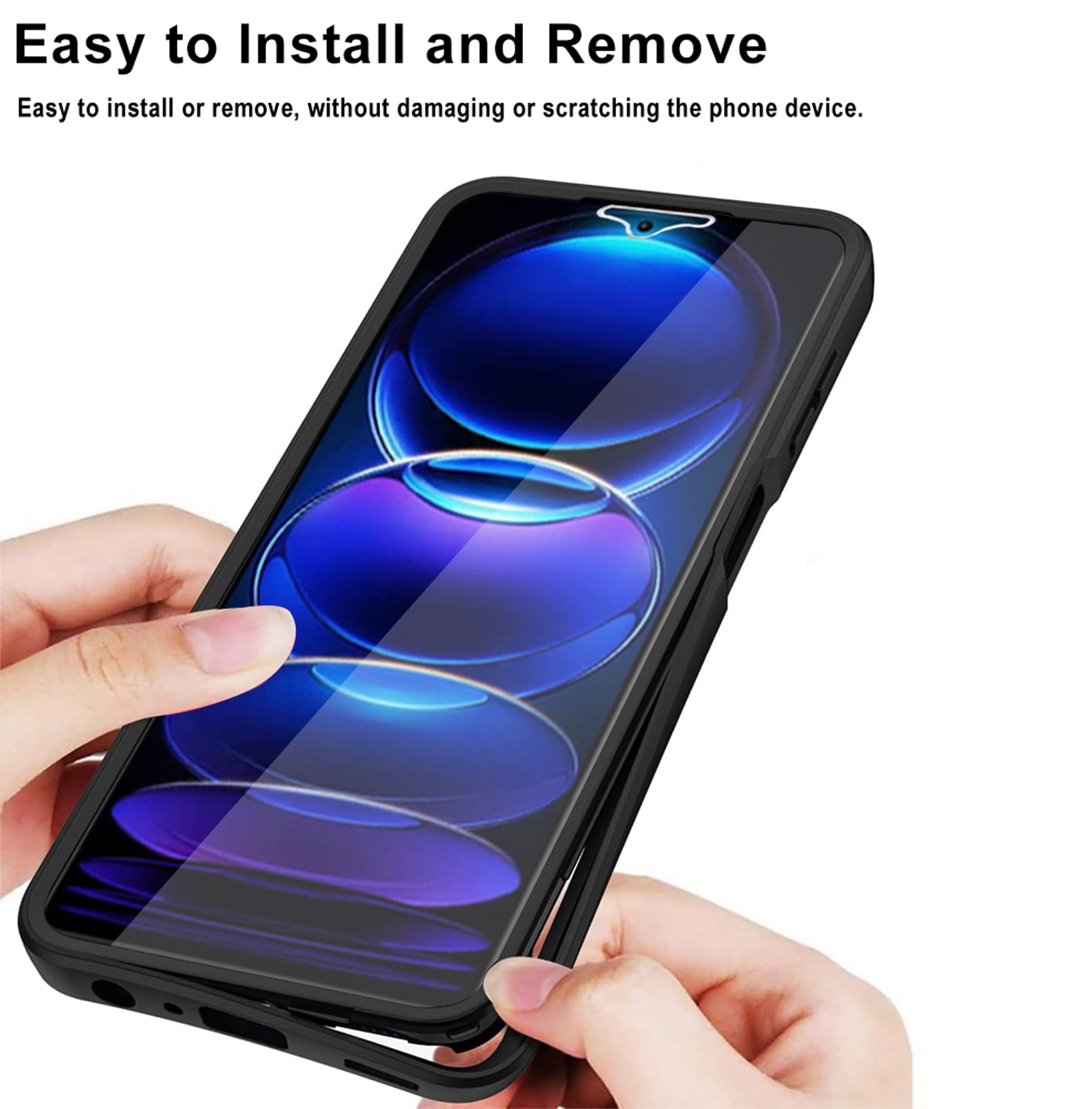 Custodia Per Xiaomi Redmi Note 12 Pro Plus - Cover Trasparente Antiurto Con Paraurti In TPU Morbido, Protezione Angoli Rinforzata, Nero