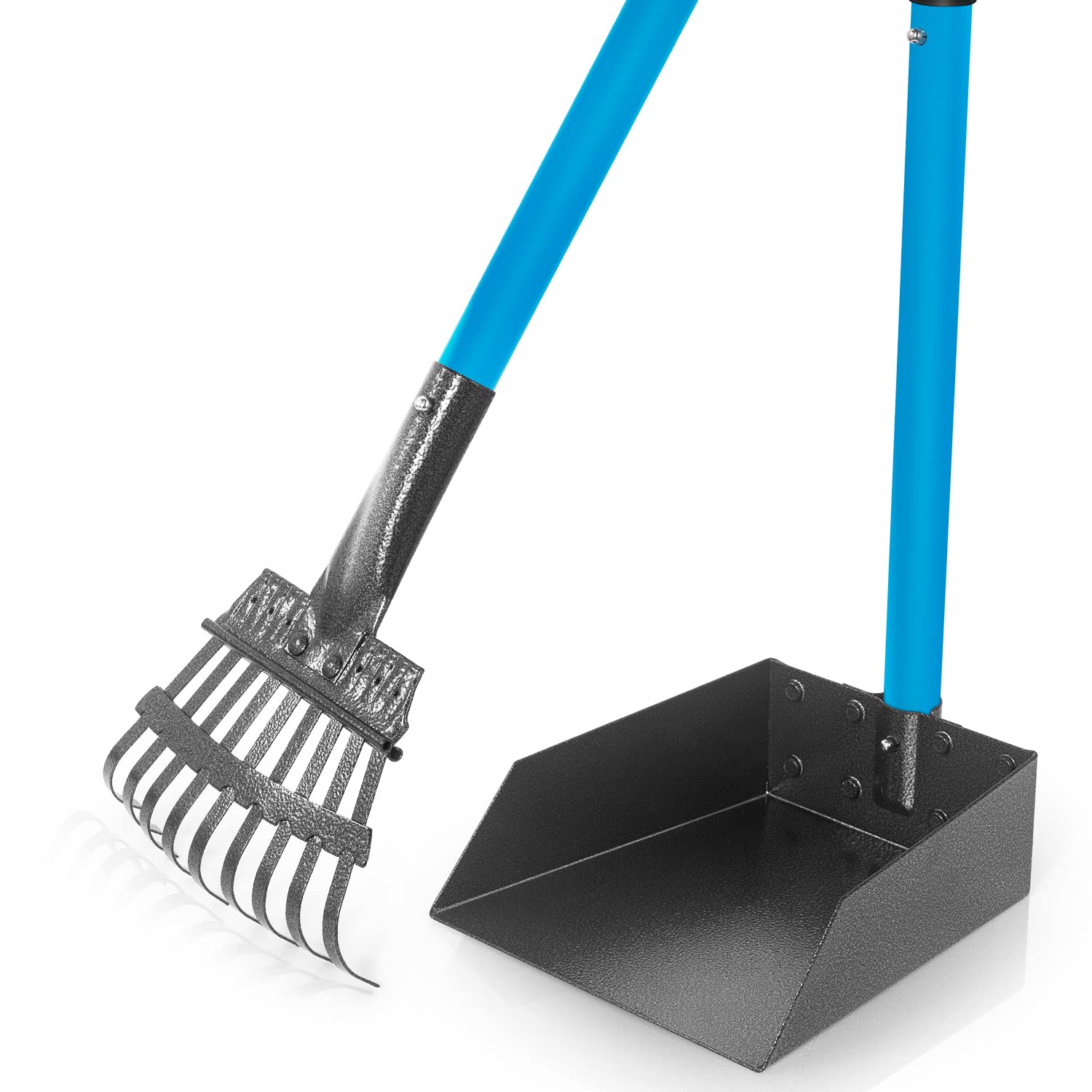 CCAATVG Dog Pooper Scooper for Large Medium Small Dogs Poop Scooper for Dogs with Lightweight Long Handle Rake and Tray