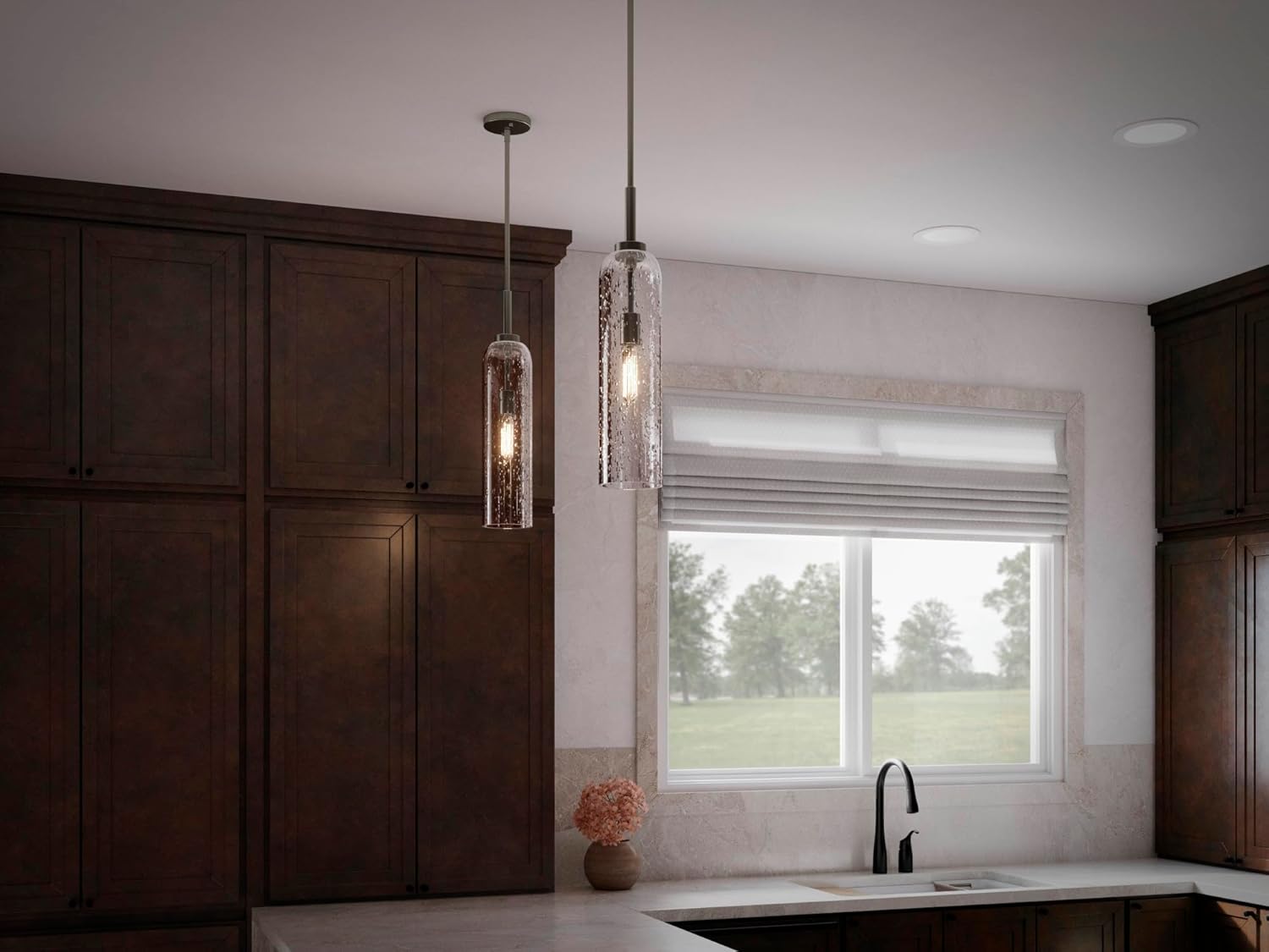 Kohler 42199-PE01-BLL Simplice™ Bottle Glass 5" Pendant, Matte Black