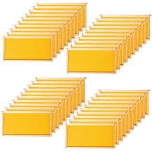 BeeCastle 40-Pack Beehive Frames Bee Hive Frame with Waxed Foundation Sheet Unassembled Beehive Frames, 9-1/8-InchYellow