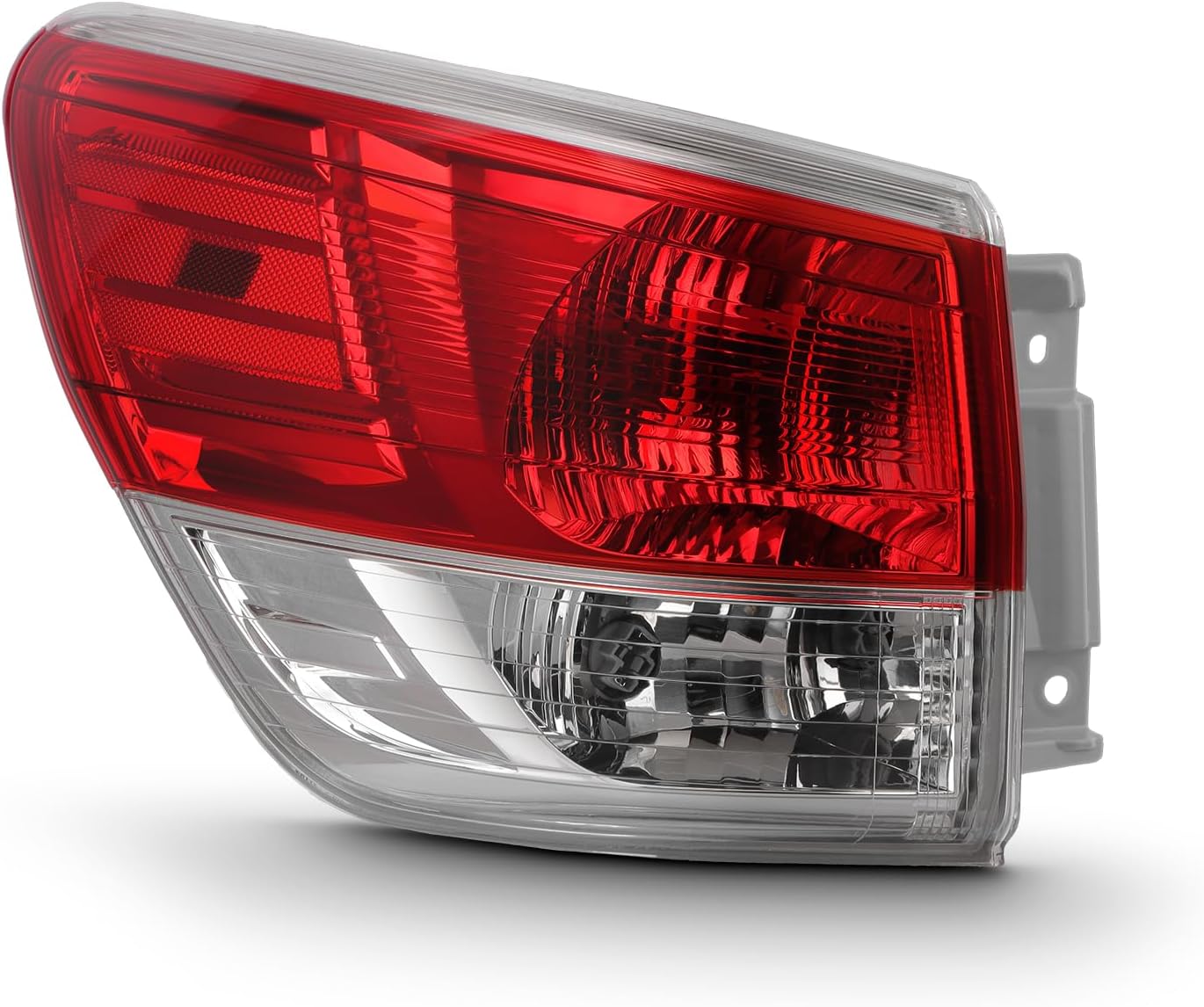 AKKON - Fits 2013-2016 Nissan Pathfinder [Halogen Type] Chrome Red Tail Light Brake Lamp Outer Driver Left Replacement
