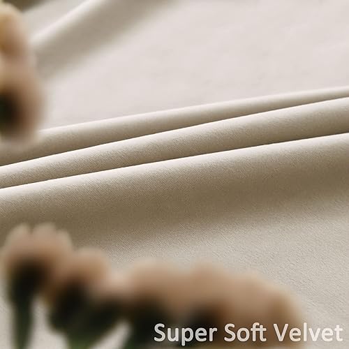 Miniatura 3 de Paneles de cortina extralargos de terciopelo pesado extra anchos para oscurecer la habitación, cortinas con ojales, cortinas altas para sala de