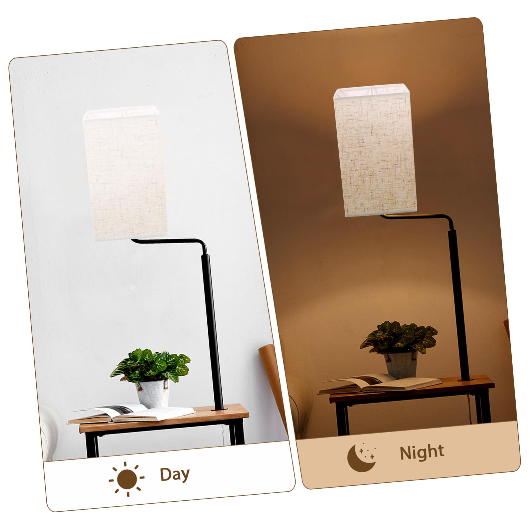 Ipetboom Pantalla de Lámpara de Pie y Pared E27 de Tela de Lino Beige Natural Cubierta para Lámpara Interior Pantalla Pequeña de Mesa Uso Decorativo en Dormitorio y Oficina Unidad