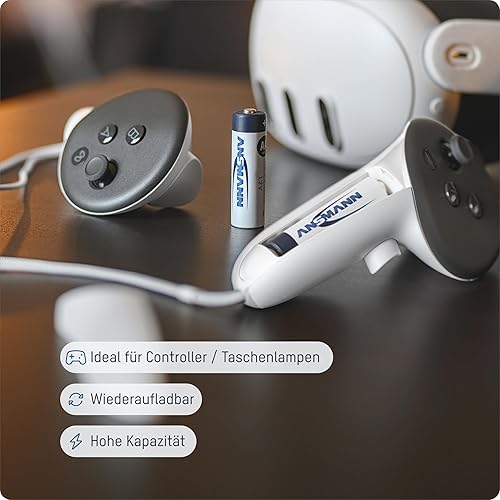 Miniatura 2 de ANSMANN Baterías recargables de 9 V 300 mAh precargadas de baja autodescarga NiMH batería de 9 voltios Batería de 9 V (paquete de 4)