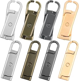 Zipper Pull Replacement (Upgraded)，8 Pcs Detachable Replacement Zipper Pull Tabs for Luggage Clothing Jackets Backpacks Bo...