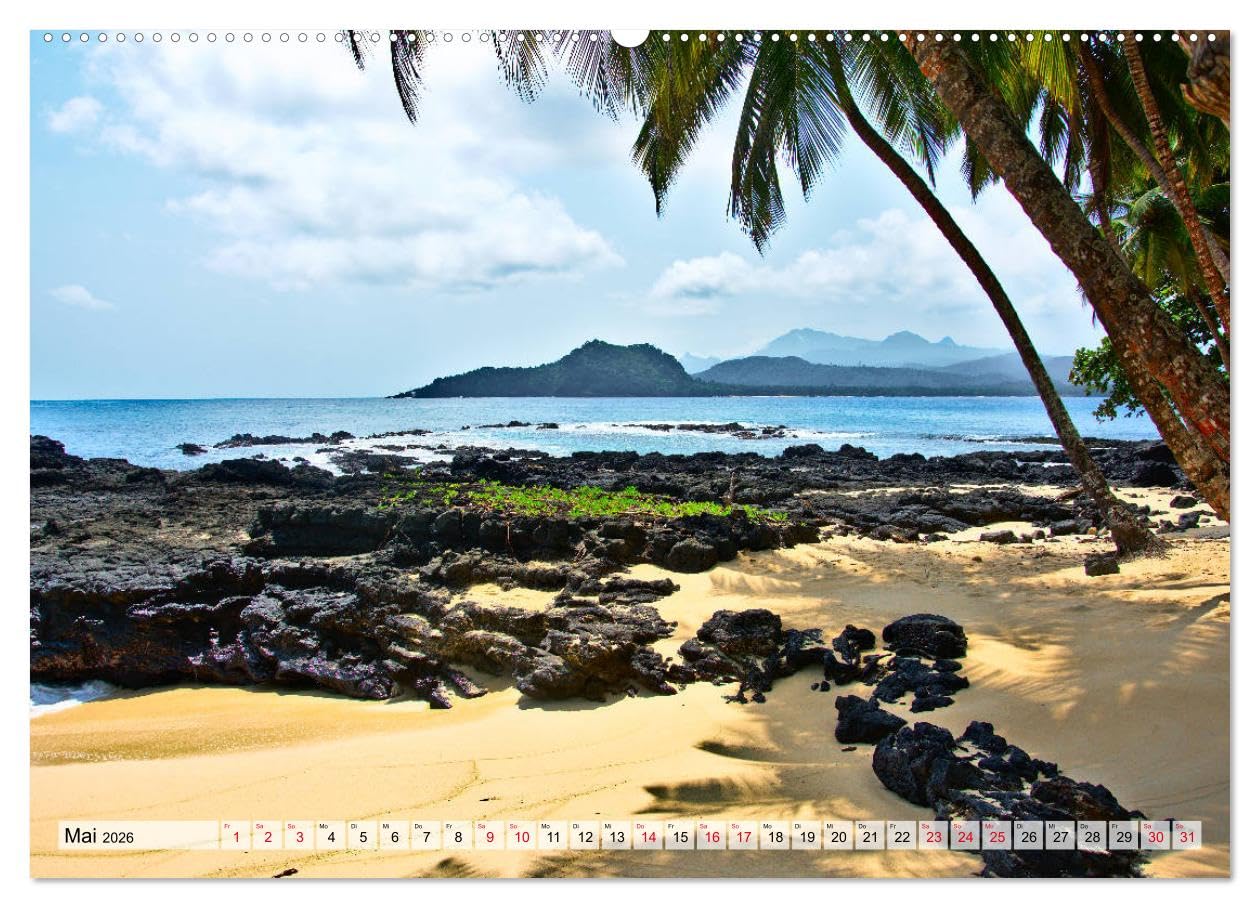 São Tomé - Inselparadies am Äquator (Wandkalender 2026 DIN A2 quer), CALVENDO Monatskalender: Unbekanntes Afrika mitten im Atlantik (CALVENDO Natur)