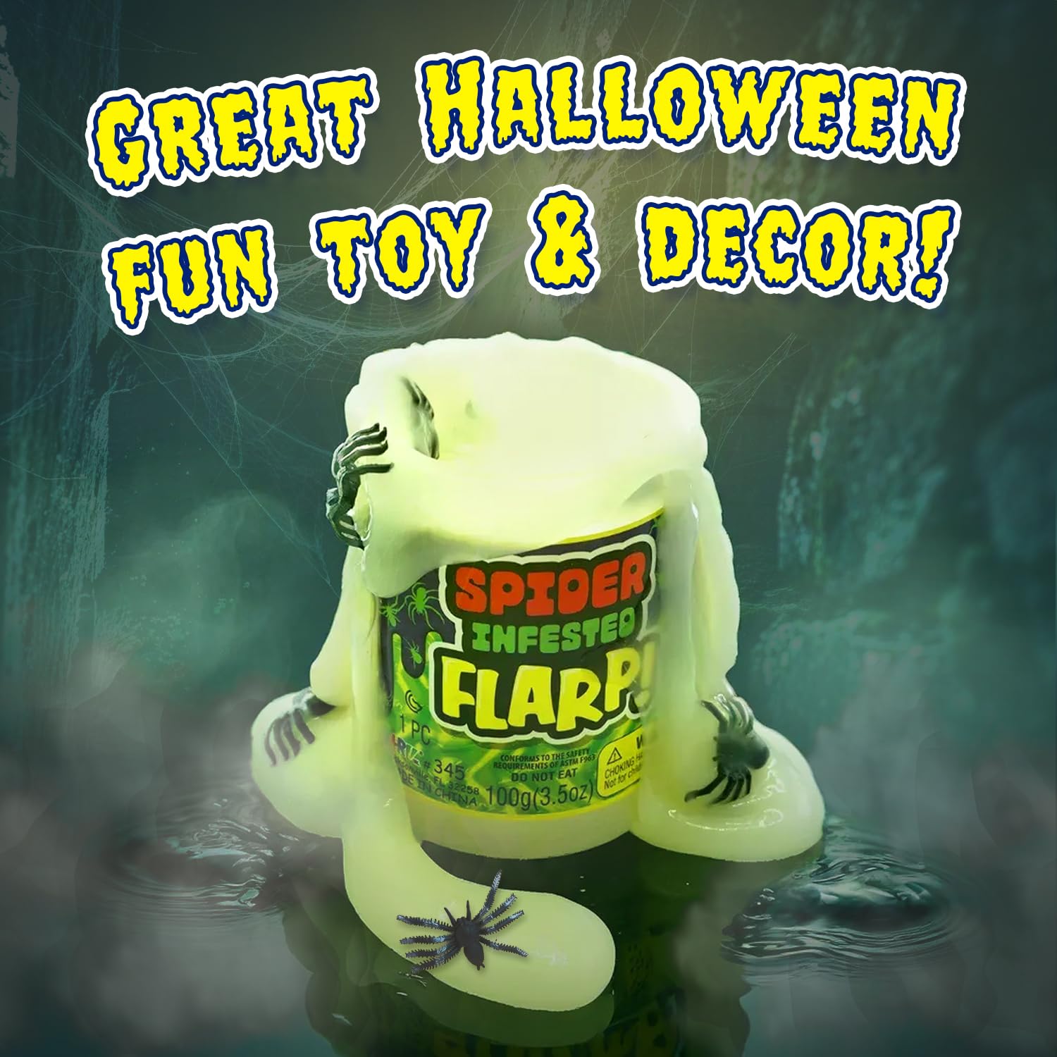 Amazon.com: JA-RU Spider Infested Flarp Putty (3 Units) Squishy