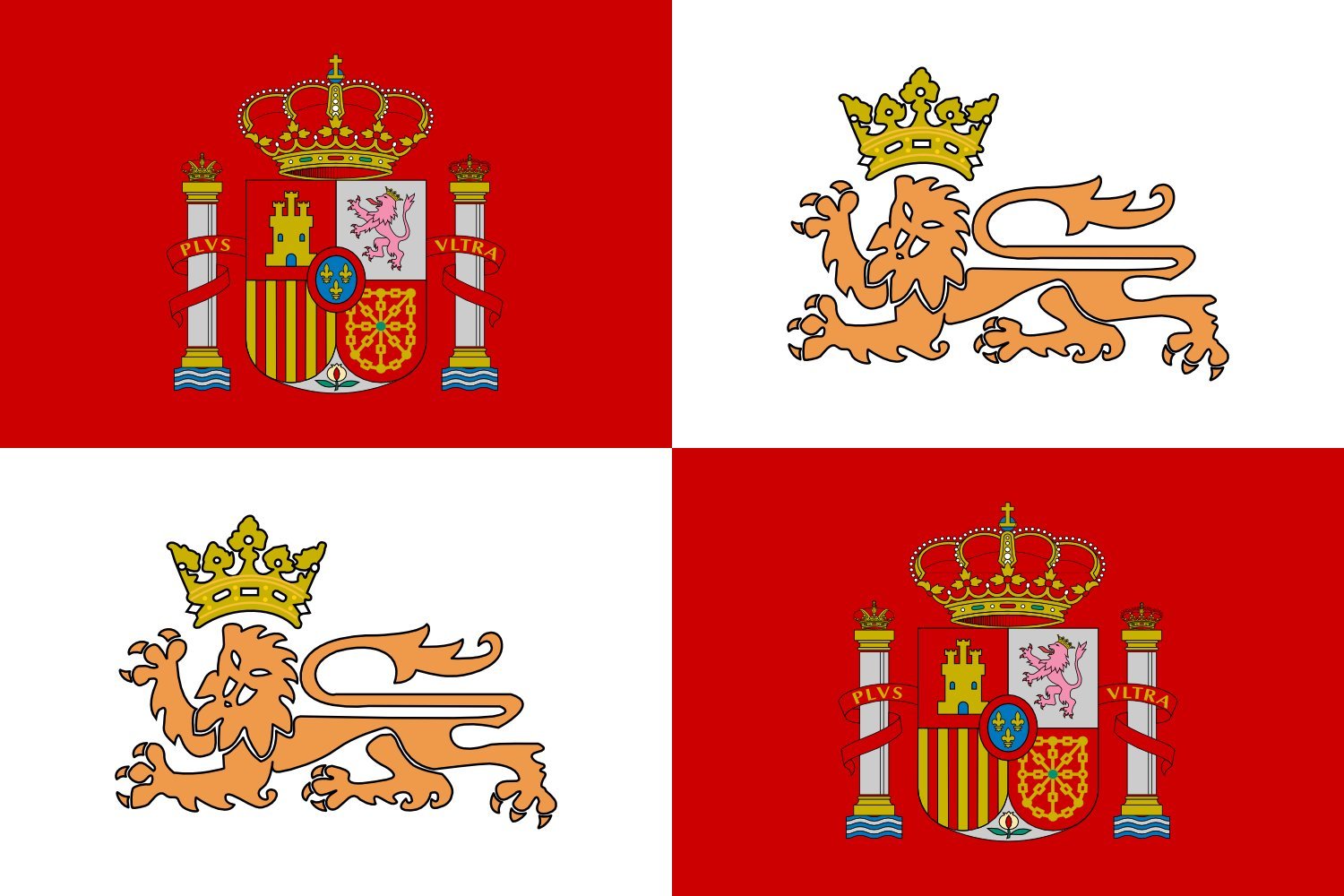 Drapeau Espagne Marine Royale Historique emblème de collection et d'histoire