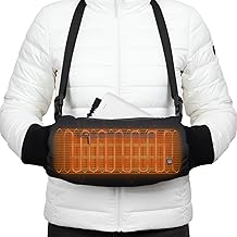 加热暖手袋,带 10000mAh 可充电电池电热手套,适用于足球高尔夫音乐会 白象礼物 女式加热口袋