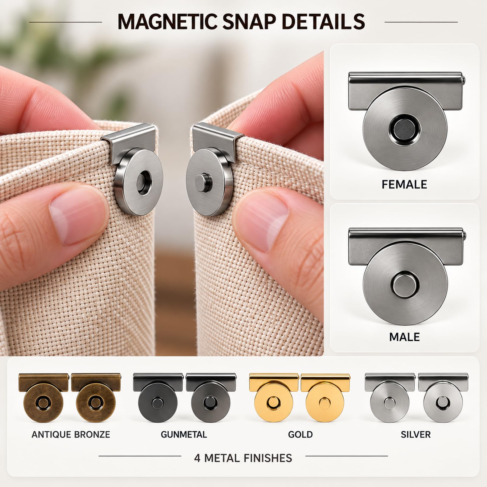 Magnetic Purse Clasps - 24 Pack -6